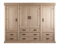 Armoire - Bois - 240x60x220 cm - Bois naturel - Style traditionnel