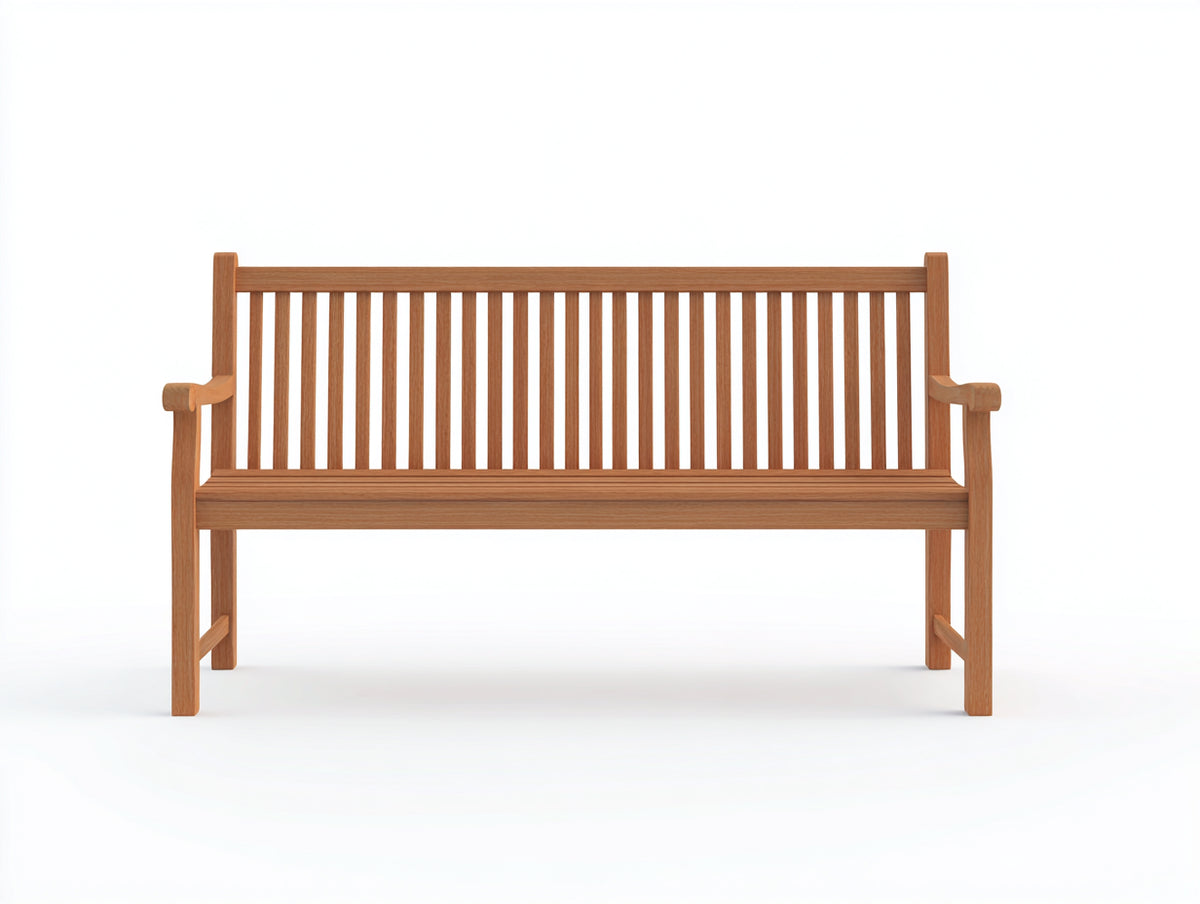 Banc de jardin - Bois - 156x61x90 cm - Bois naturel - Style classique