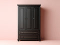 Armoire - Bois - 126x58x207 cm - Noir - Style classique