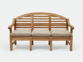 Banc de jardin - Bois-Tissu - 165x65x92 cm - Bois naturel-Beige - Classique