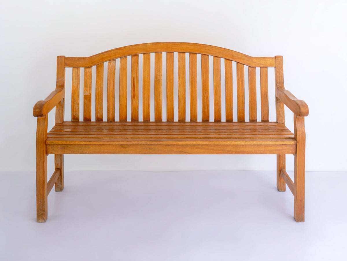 Banc de jardin - Bois - 146x62x89 cm - Miel - Style traditionnel