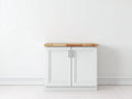 Buffet - bois - 88x40x82 cm - blanc-bois naturel - style classique moderne