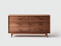 Commode - bois - 145x43x82 cm - noyer - style rétro moderne