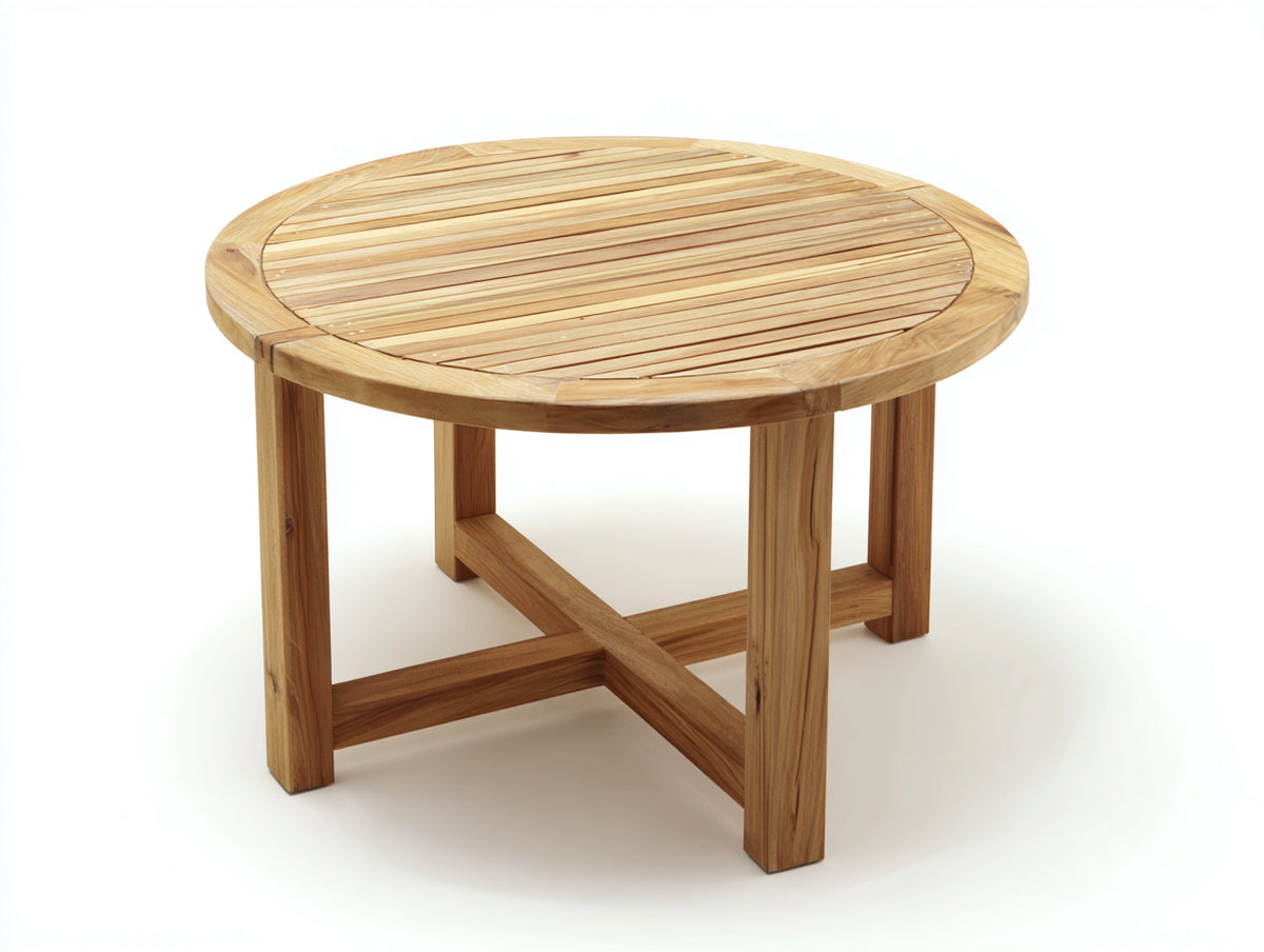 Table de jardin - Bois - 108x108x75 cm - Bois naturel - Style classique